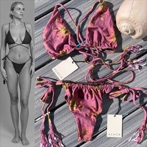 ACACIA Set - Sawvy Wrap Bikini Top & Taylor String Bottom in Isla - S/M